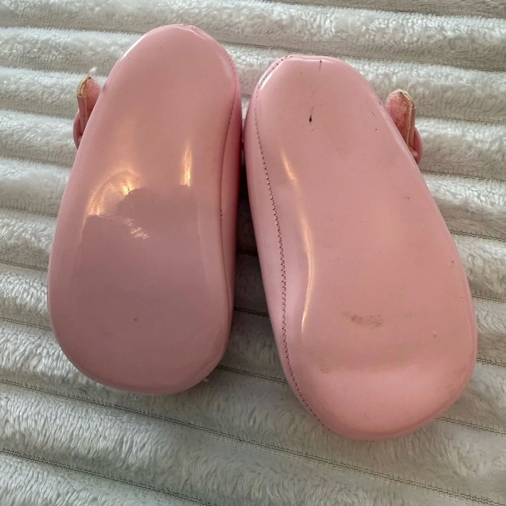 Pink Girls Mary Jane Shoes With Velcro Strap